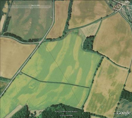 Lineations in a field near East Beckham in 2006